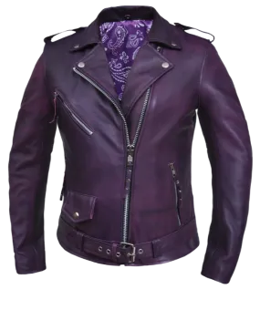 Ladies "Vixen" Leather MC Jacket