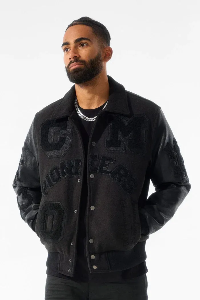 Legacy Edition Mens Varsity Jacket (Noir) - 91650NOIR