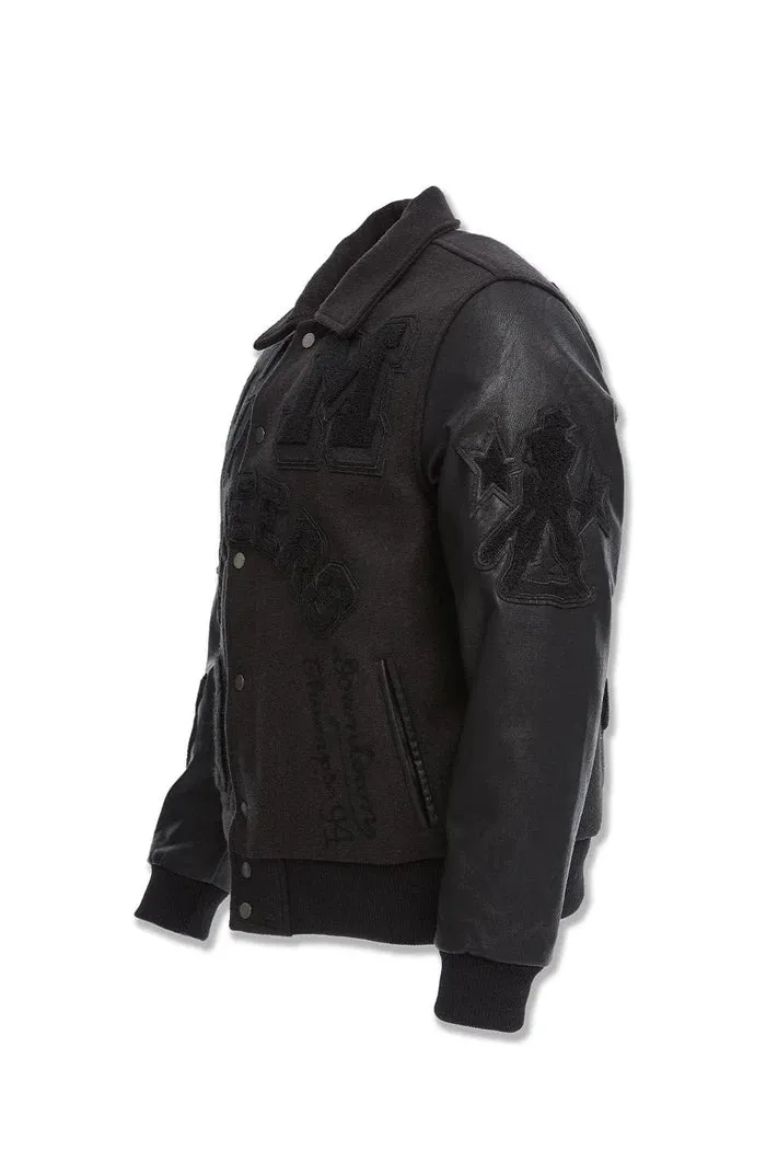 Legacy Edition Mens Varsity Jacket (Noir) - 91650NOIR