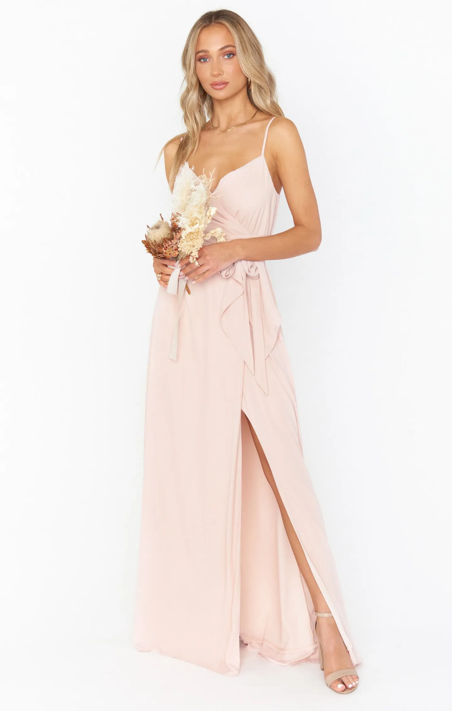 Liz Maxi Dress ~ Dusty Blush Crisp