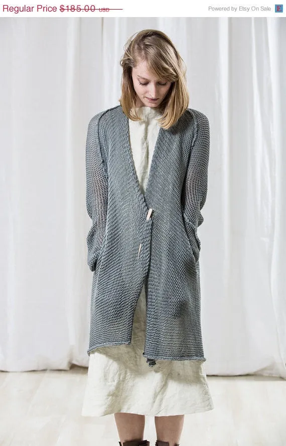 Long Cardigan T Soy - Dusty Blue Fog