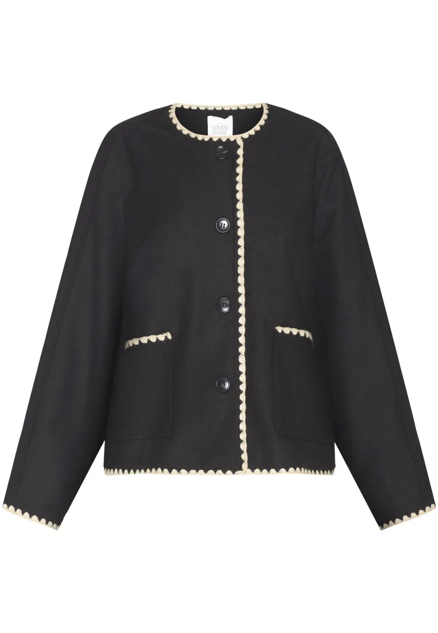 Love & Divine delux black & cream jacket