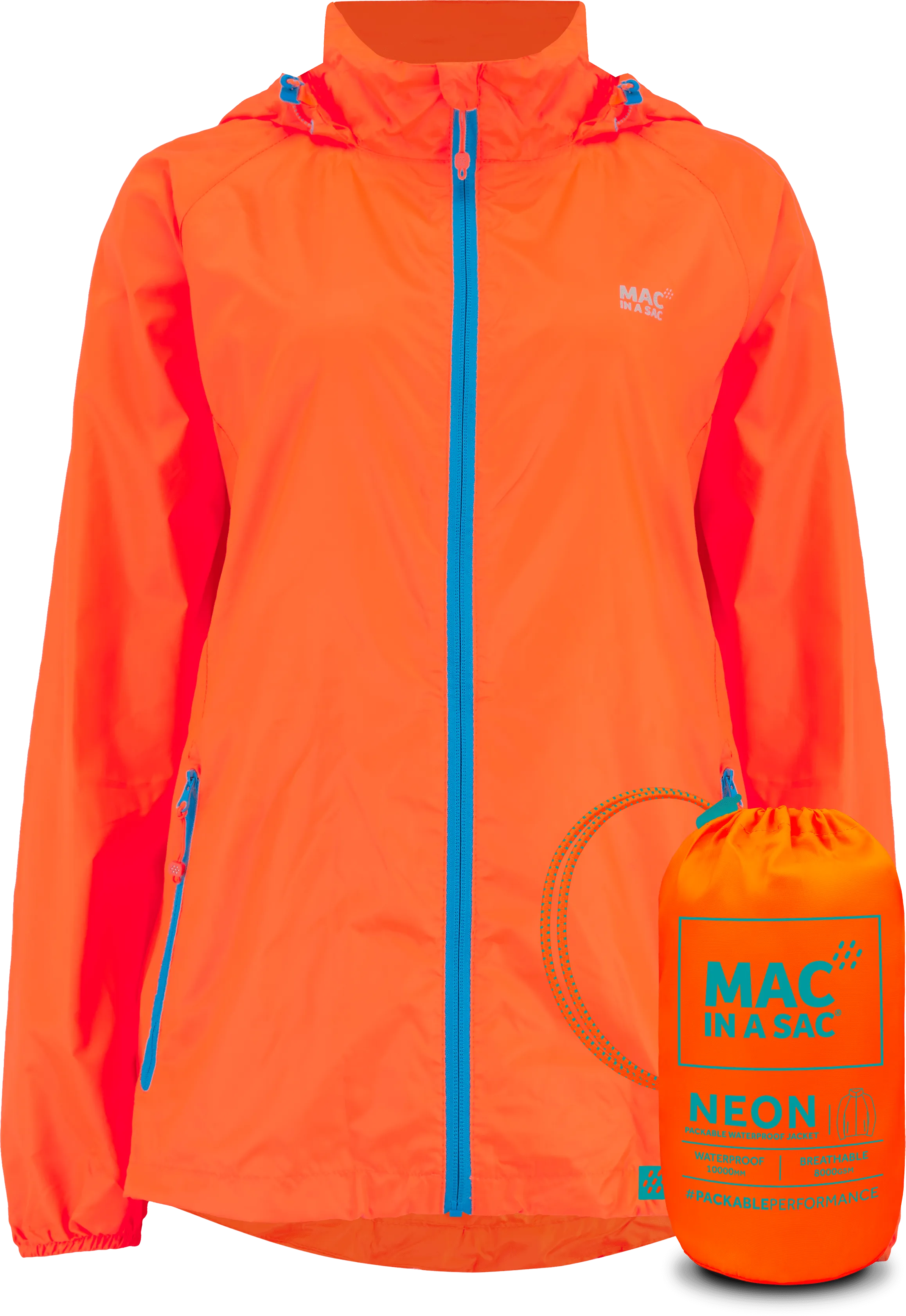 Mac In A Sac NEON 2 Jacket - Neon Orange