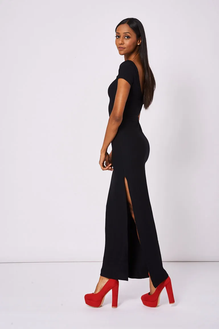 Maxi Dress With Deep Side Split Up  Ex-Branded