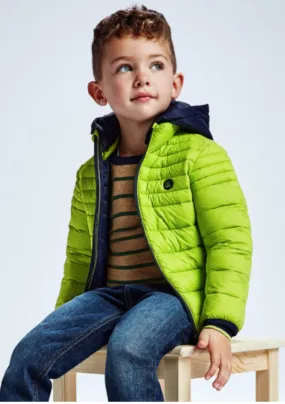 Mayoral Boys Lightweight Down Jacket In Neon Lime Green