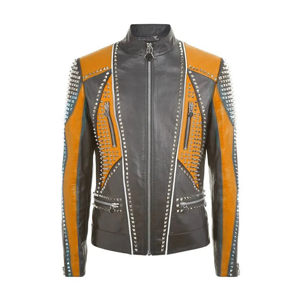 Mens Leather Jacket Multi Color Fashion Leather Jacket