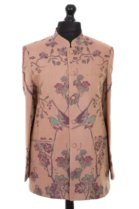 Mens Nehru Jacket in Dusty Pink