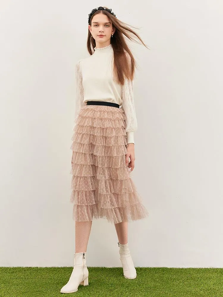 Mesh Layered Skirt