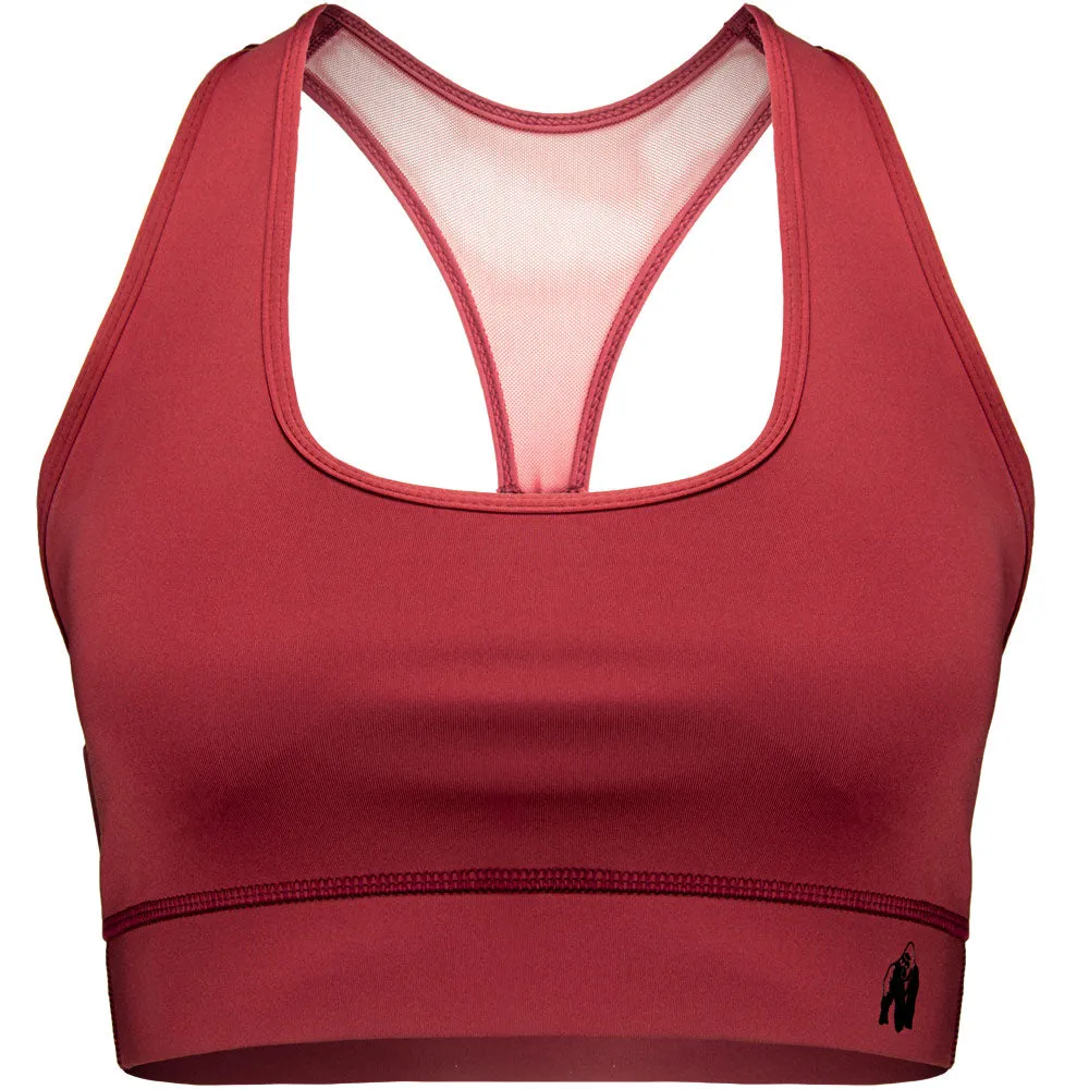 Meta Sports Bra -Burgundy Red