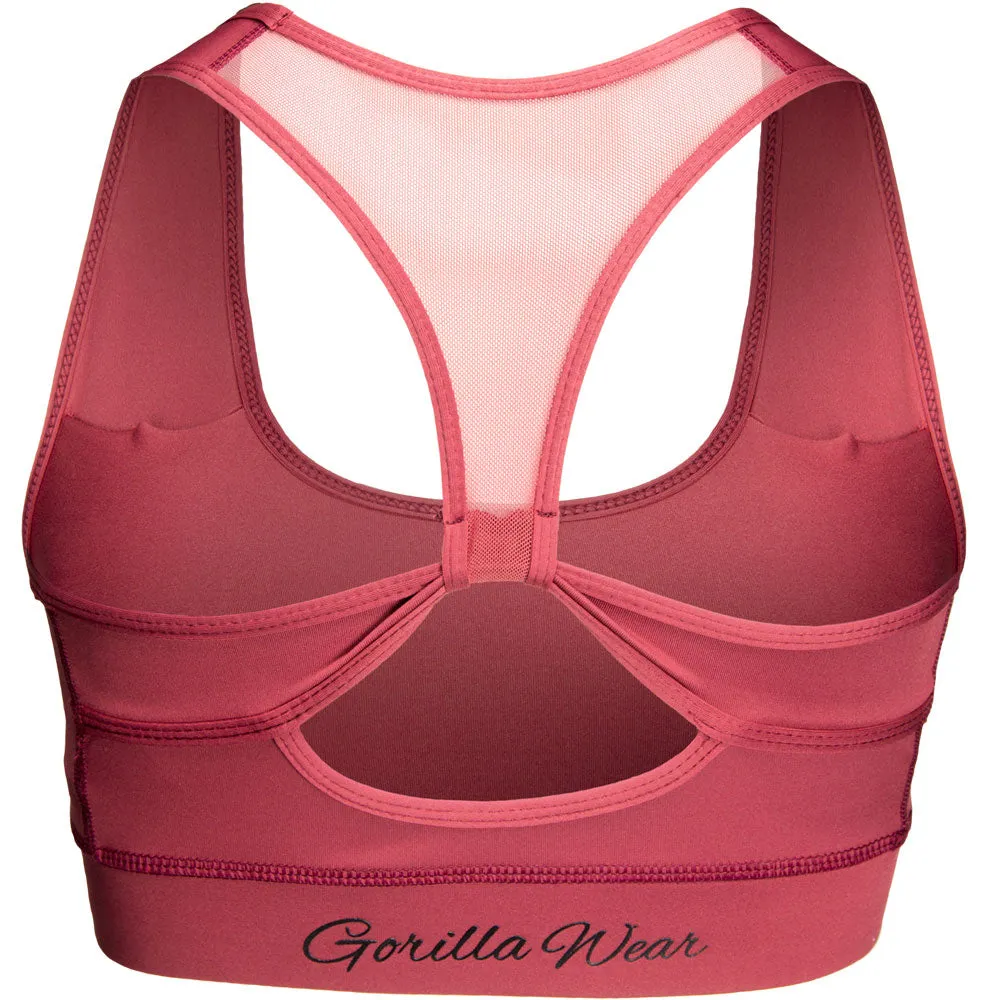 Meta Sports Bra -Burgundy Red