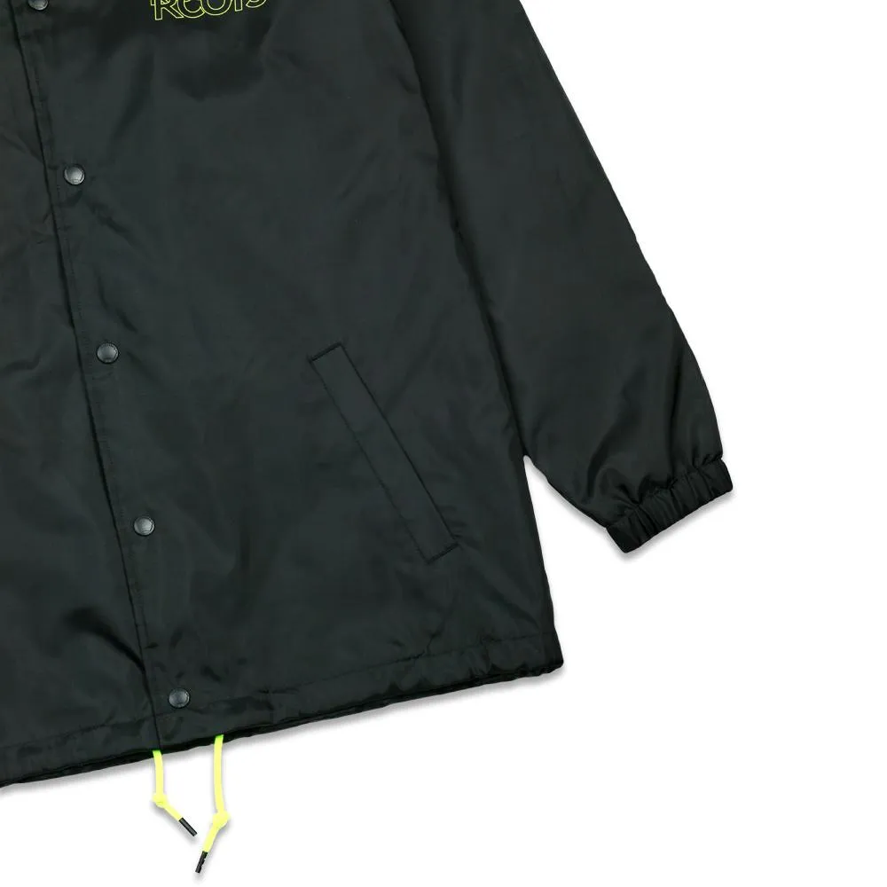 Neon Glitch Black Coaches Jacket