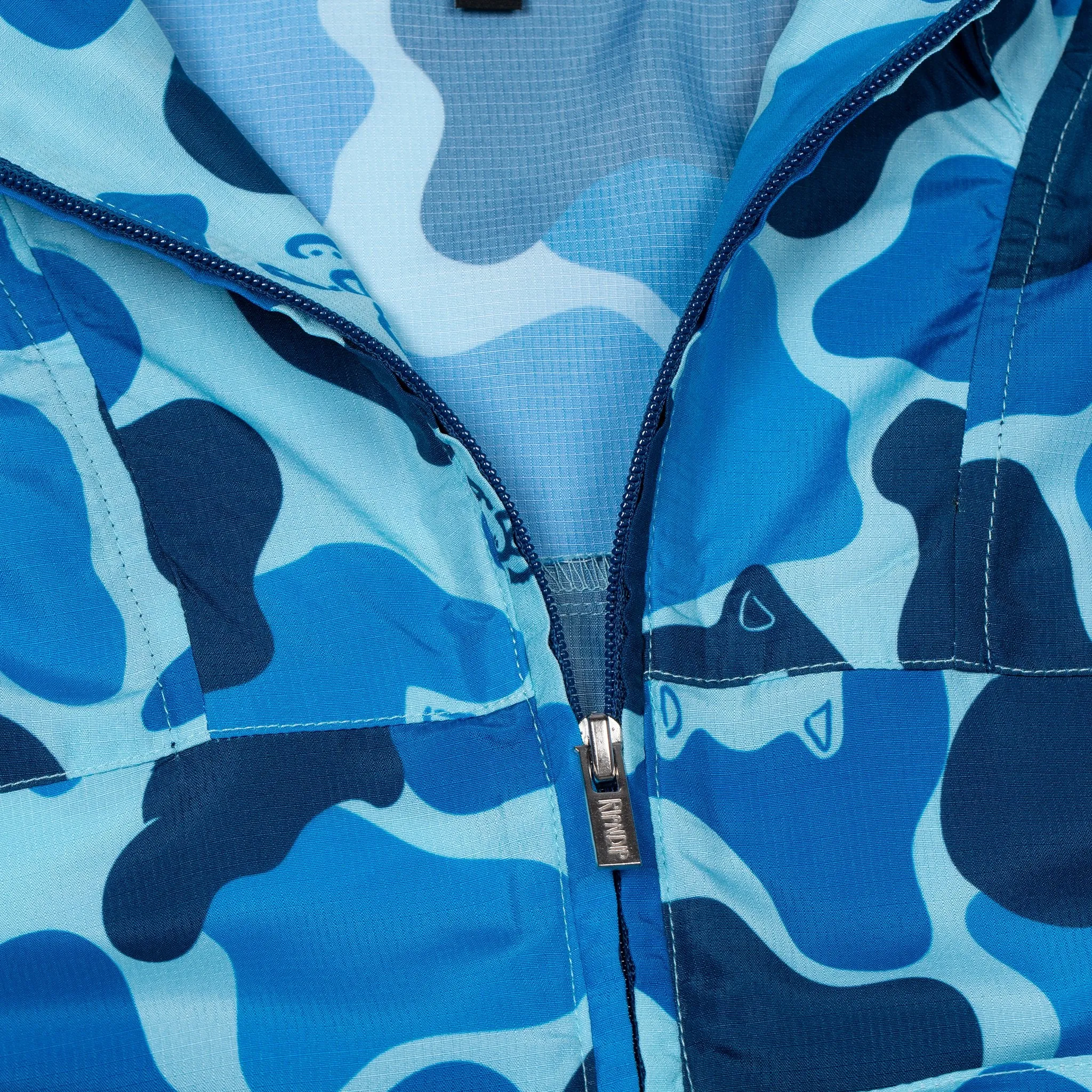 Nerm Camo Packable Anorak Jacket (Blue Camo)