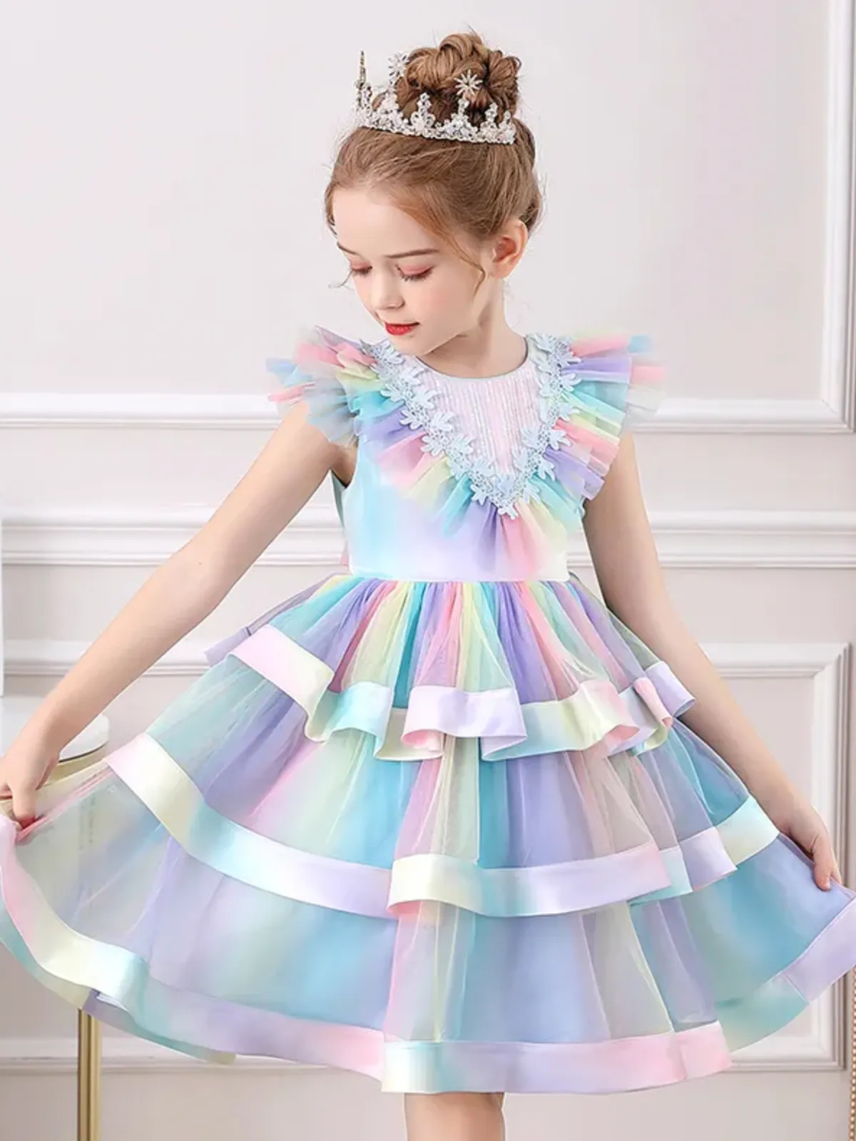 Pastel Play Layered Tutu Dress