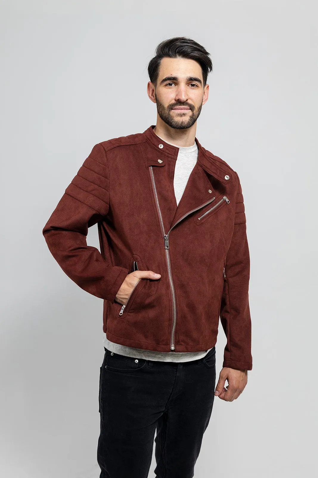 Payton Men's Vegan Faux Suede Jacket (POS)