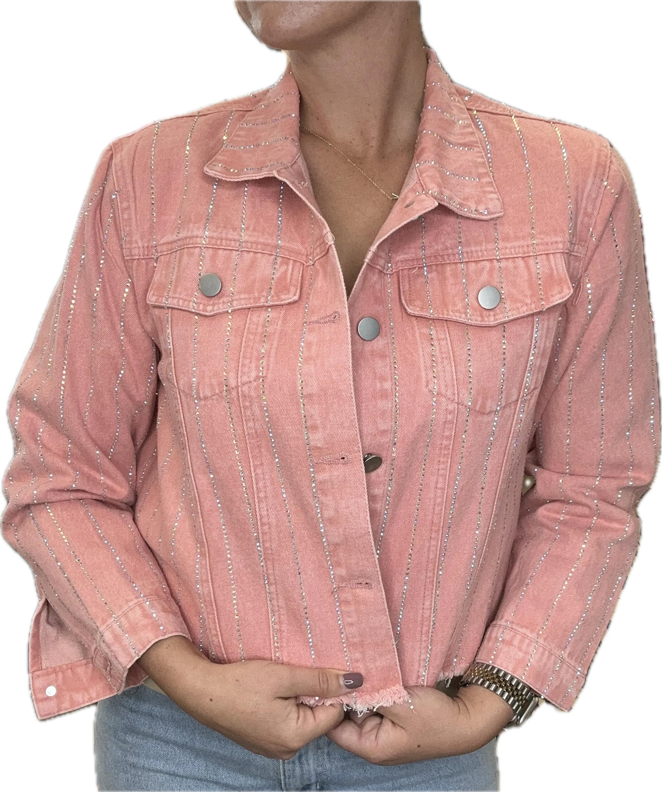 Pink Denim Jacket