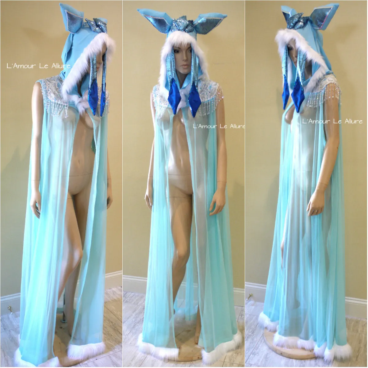 Preorder Jolteon Inspired Ear Cape Robe Cosplay Dance Costume Rave  Halloween