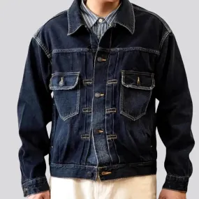 Regular selvedge men's jean jacket