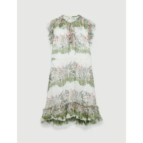 Reinette Dress - Ecru / Green