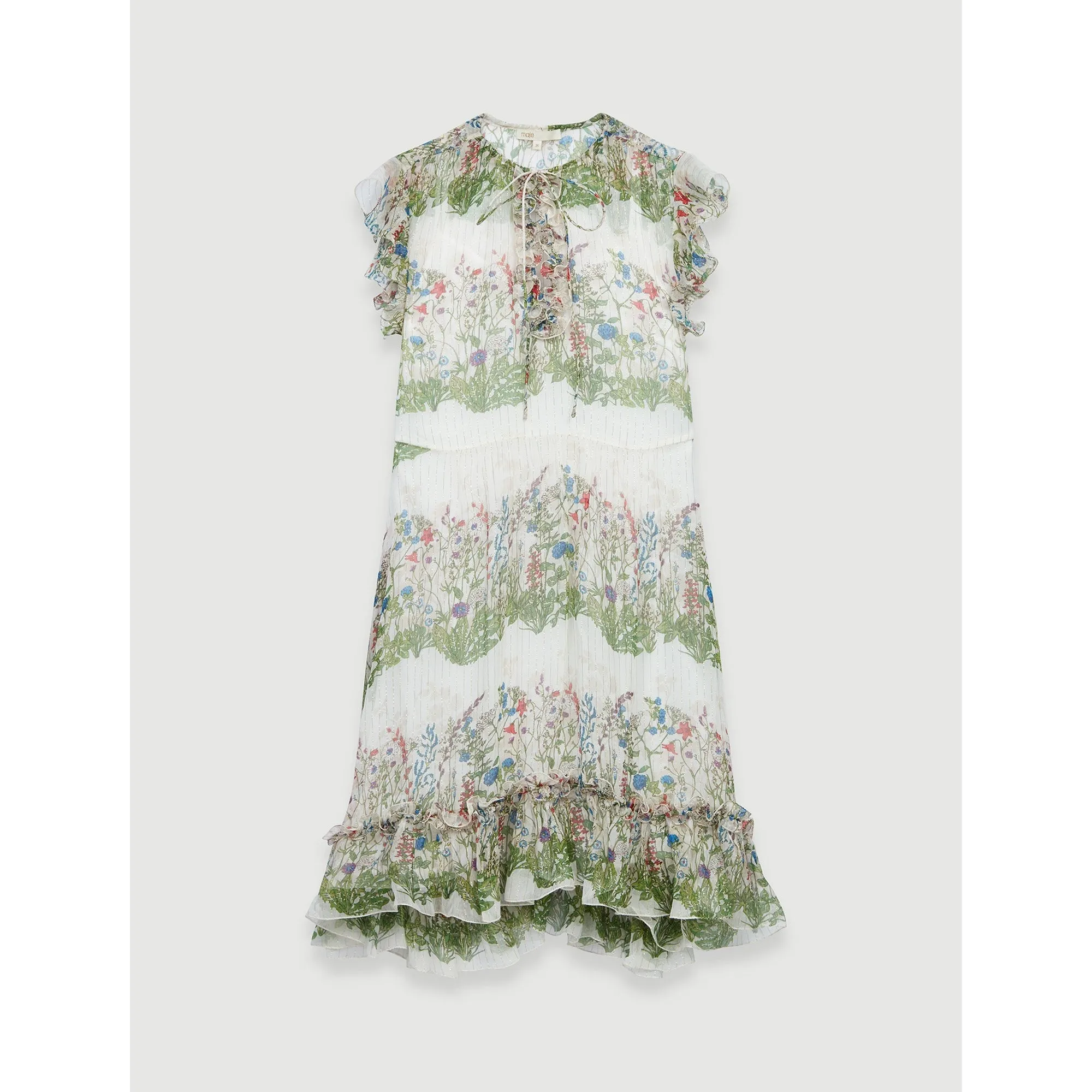 Reinette Dress - Ecru / Green