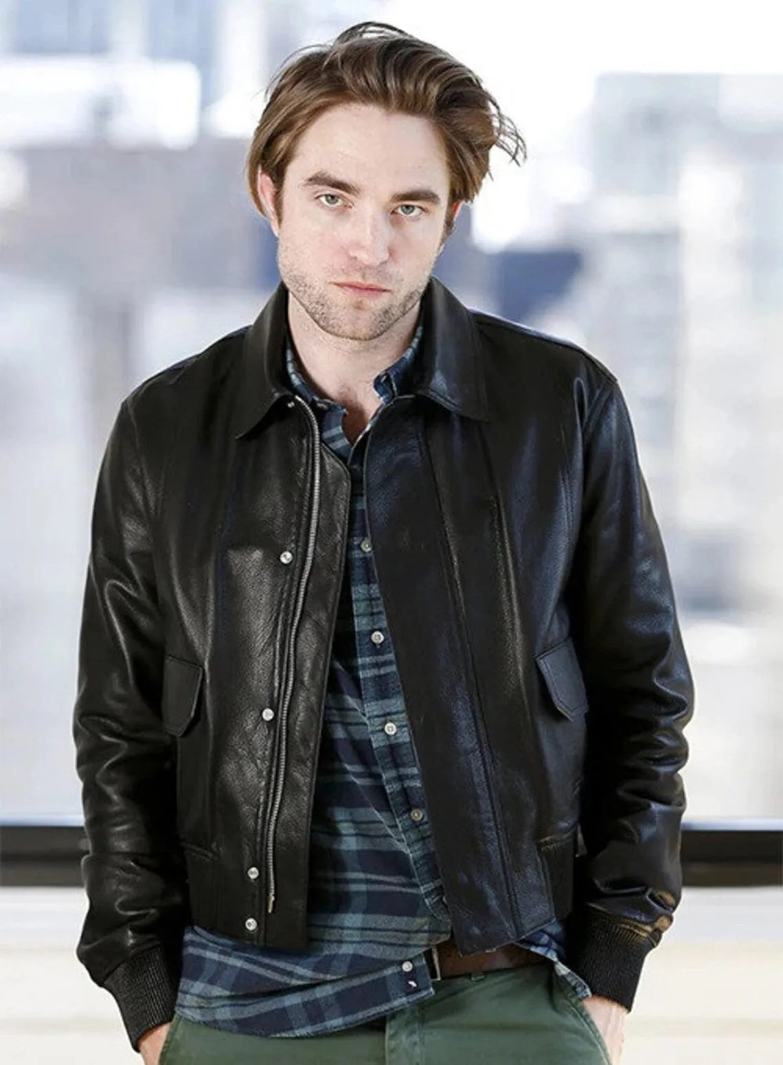 Robert Pattinson Leather Jacket | Men Celebrity Jacket | Genuine Leather Jacket