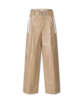 Rubber Coated Linen Pants