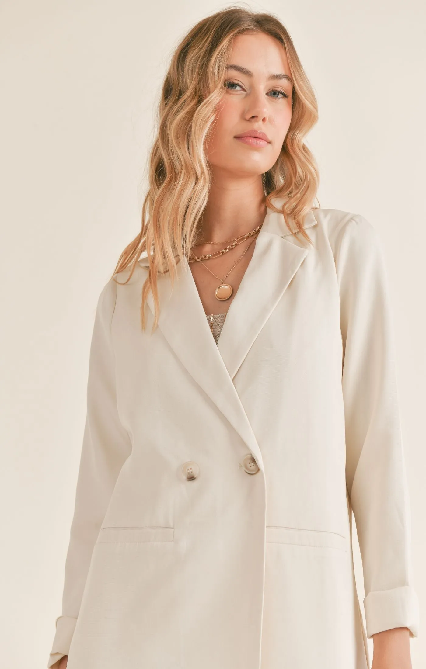 Sadie And Sage Carrey Front Buttoned Blazer