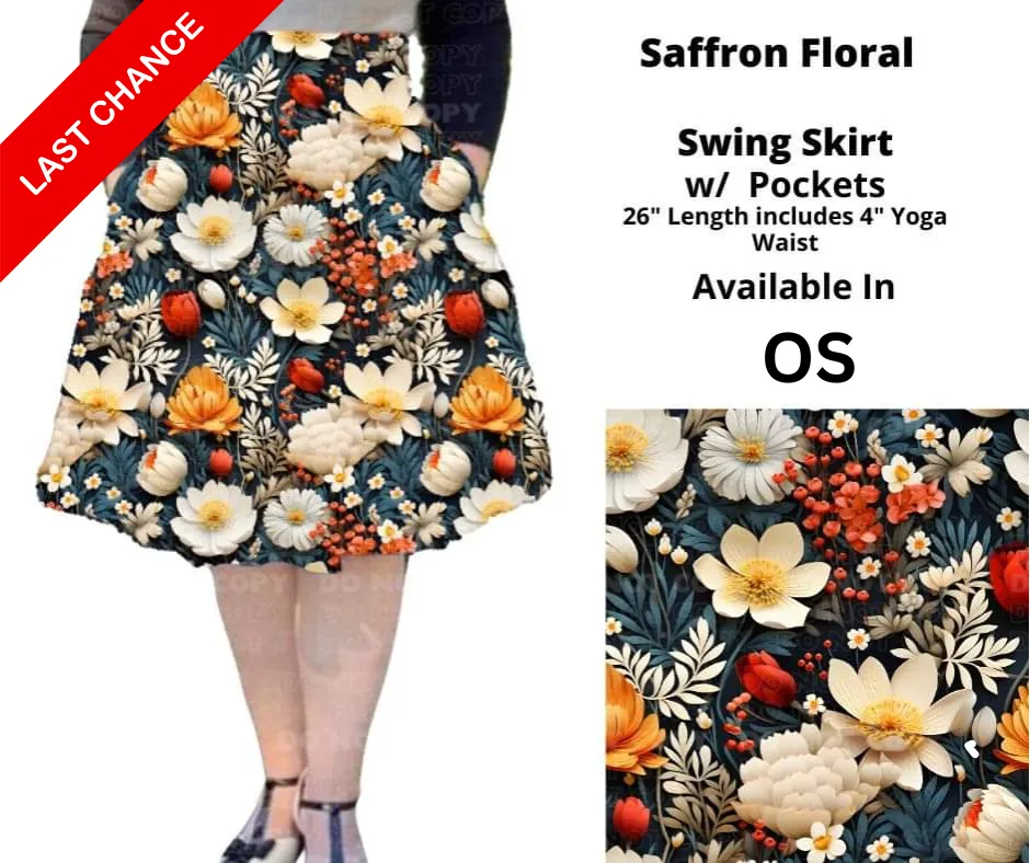 Saffron Floral Swing Skirt