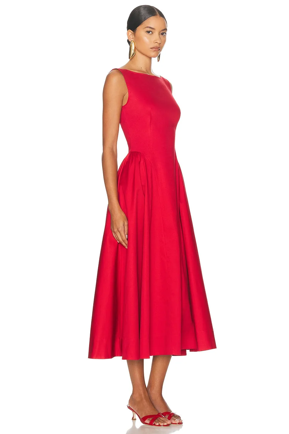 Sateen Midi Dress