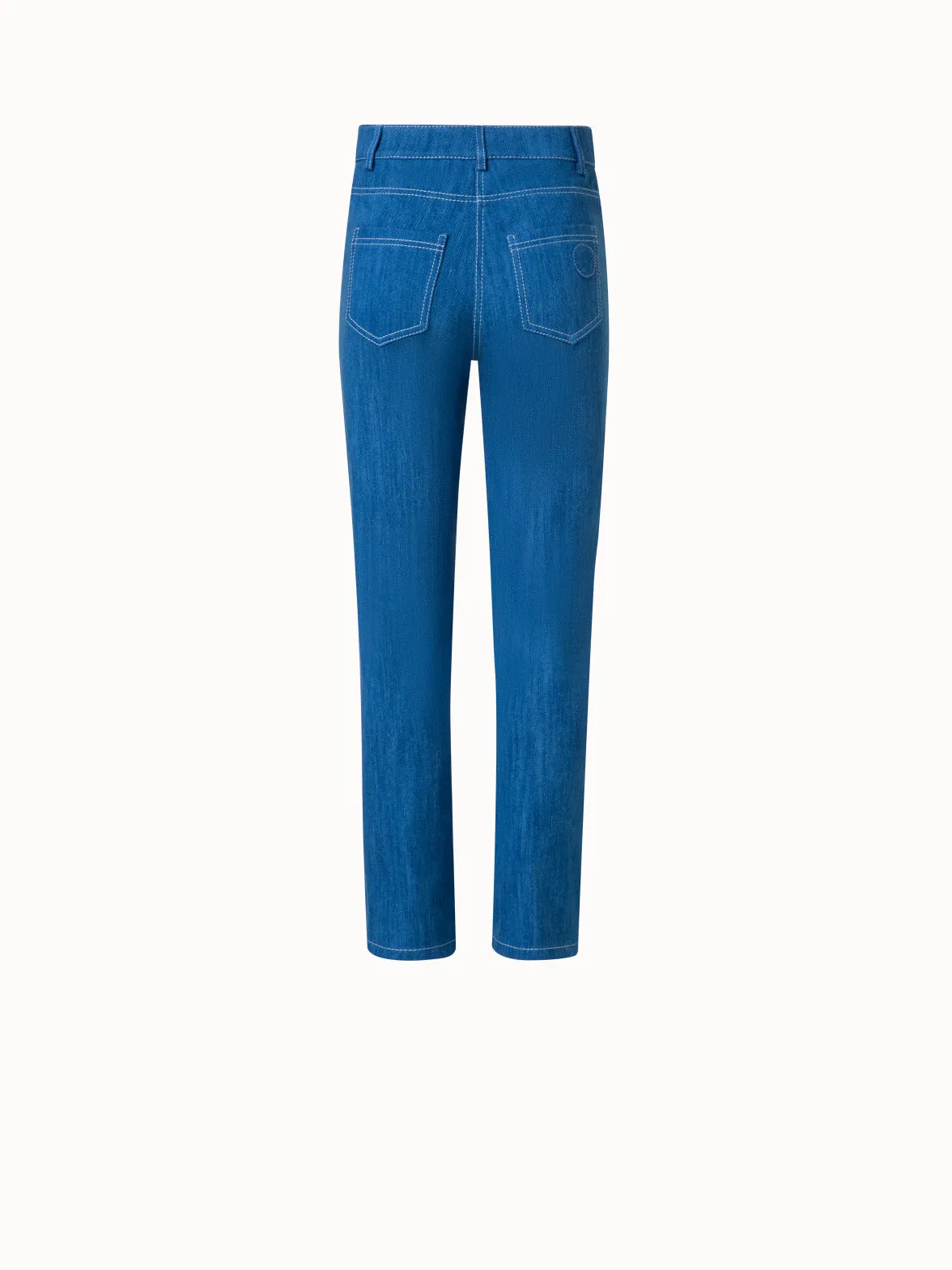 Slim Straight Leg Stretch Denim Pants