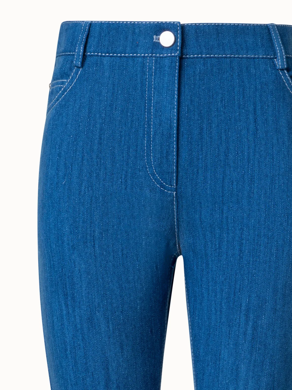 Slim Straight Leg Stretch Denim Pants