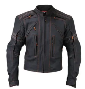 Stylish Men’s Vulcan VTZ-910 Motorbike Street Leather Jacket