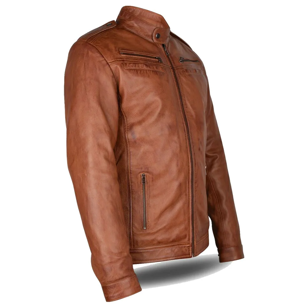 Tan Brown Black Fashion Jacket