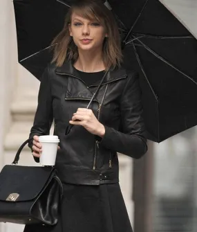 Taylor Swift Leather Jacket Black