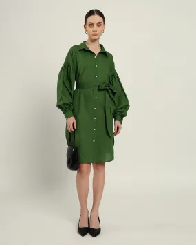 The Derby Emerald Cotton Dress