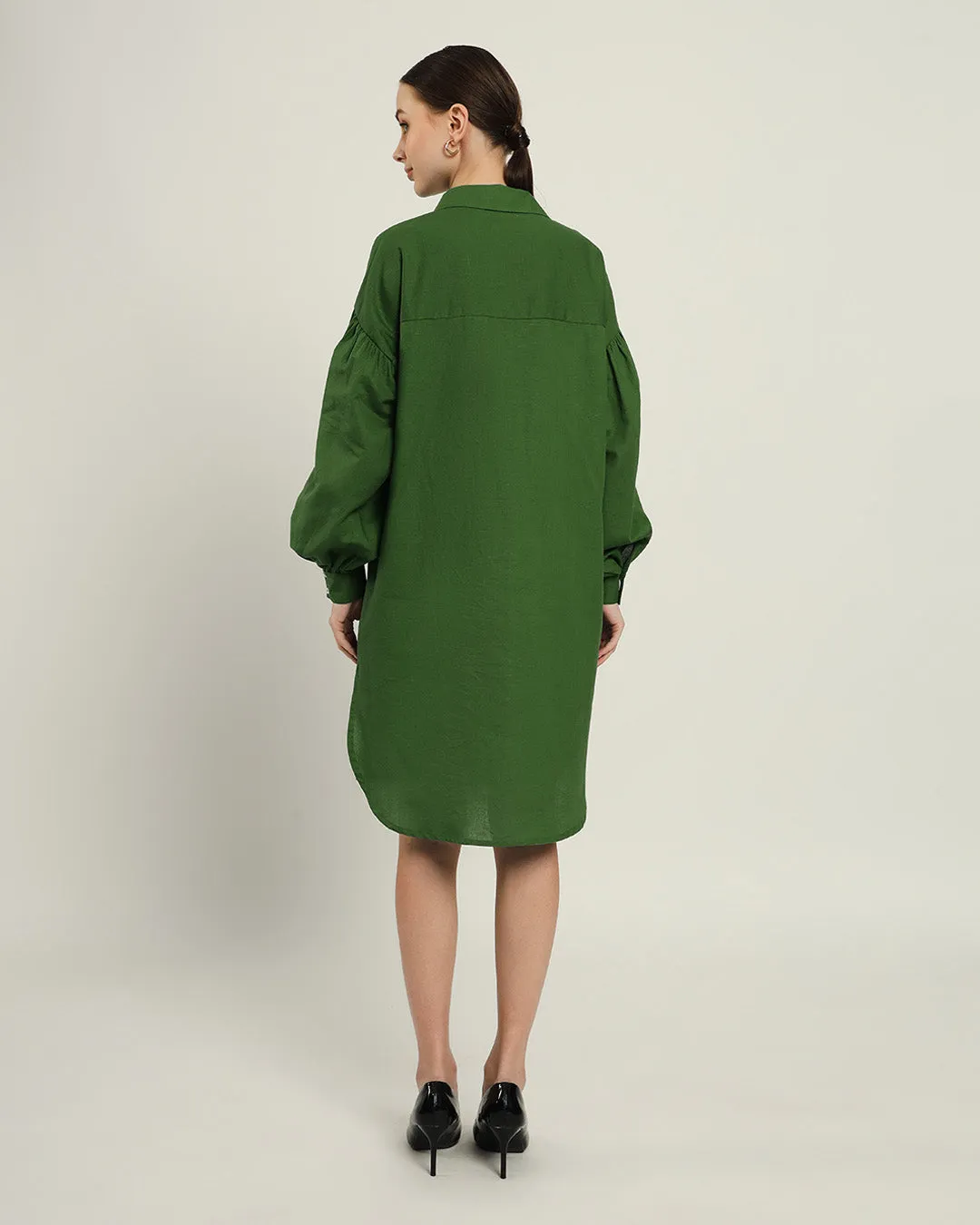 The Derby Emerald Cotton Dress