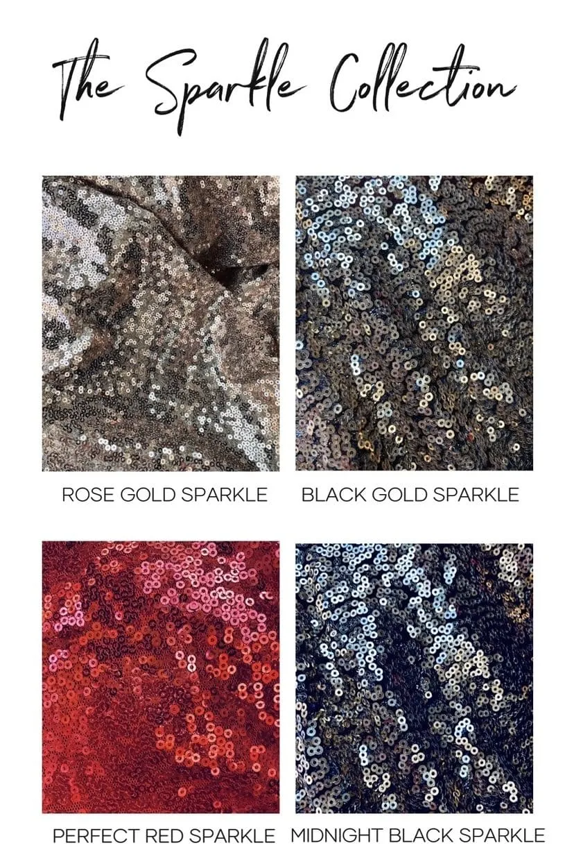 The Sparkle Wrap Dress - Rose Gold Sparkle