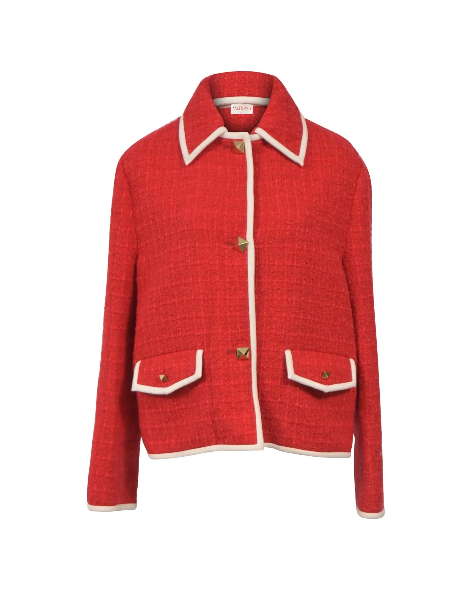 Timeless Boucle Jacket with Stud Button Detailing