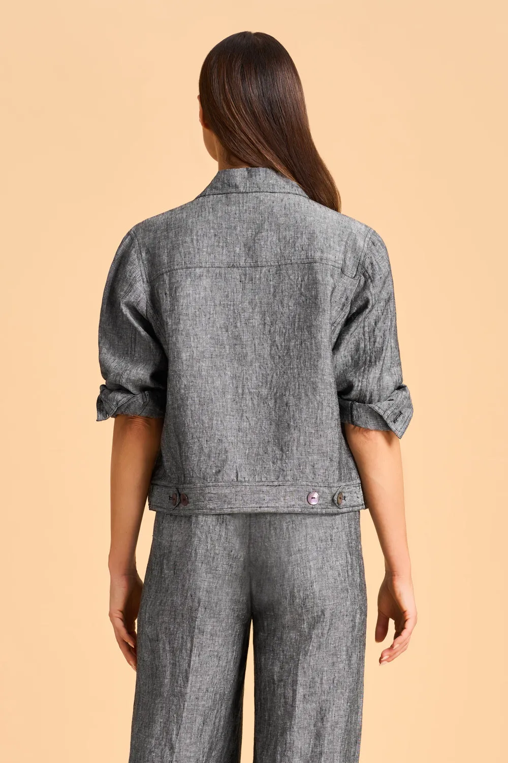 Timeless Linen Jacket - Charcoal