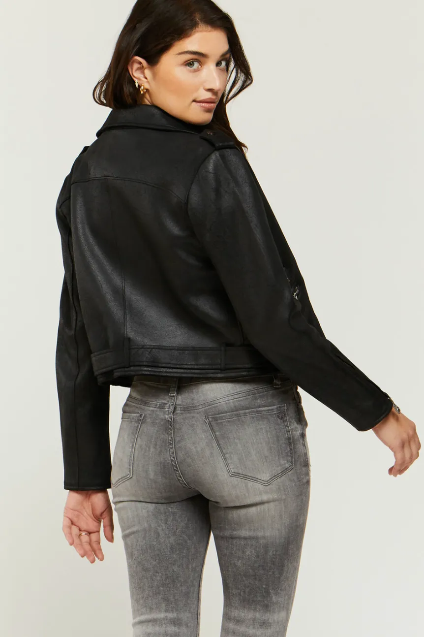 Velvet Heart Citrine Vegan Leather Jacket