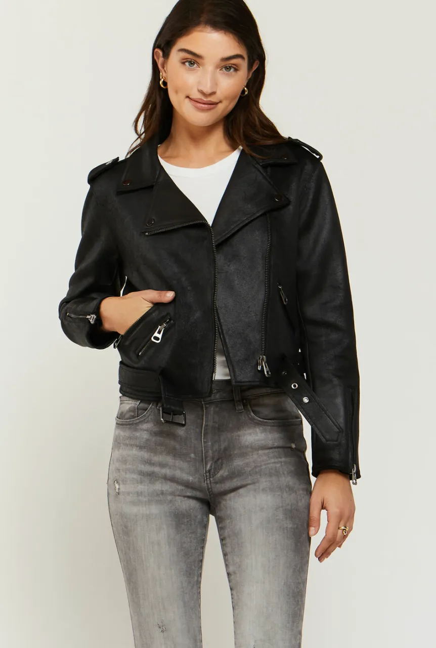 Velvet Heart Citrine Vegan Leather Jacket