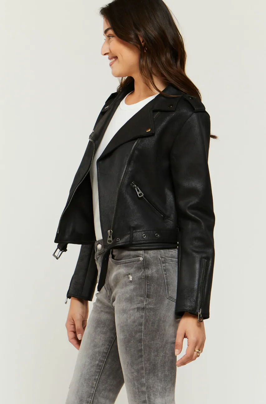 Velvet Heart Citrine Vegan Leather Jacket