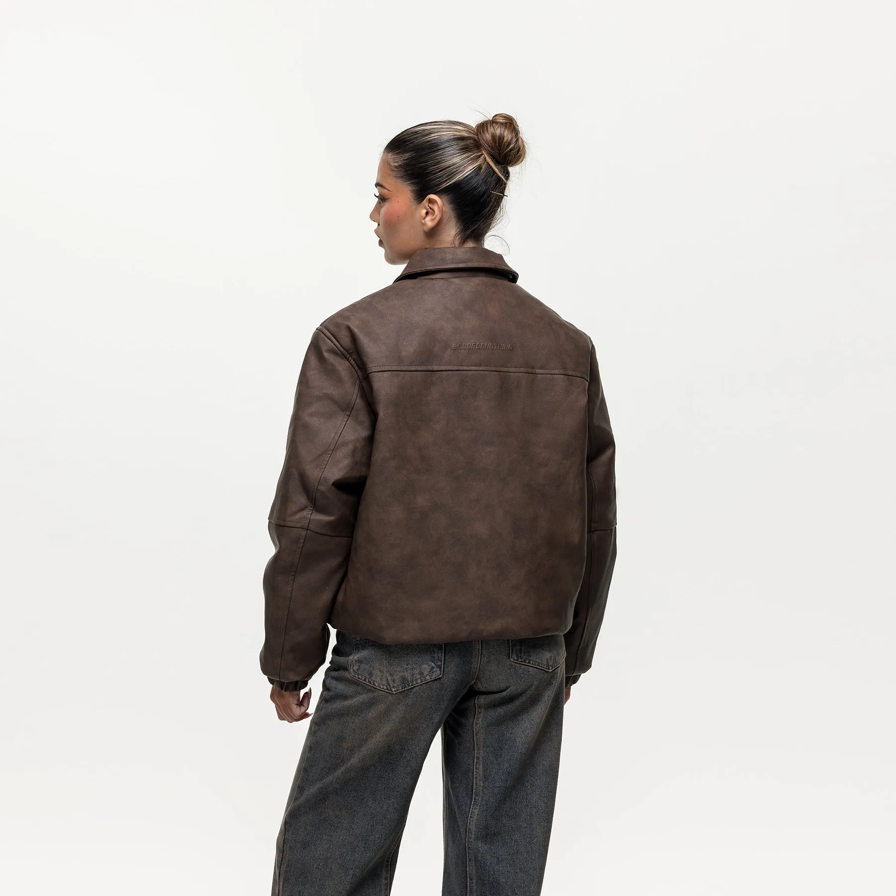 Vintage Brown Leather Coach Jacket