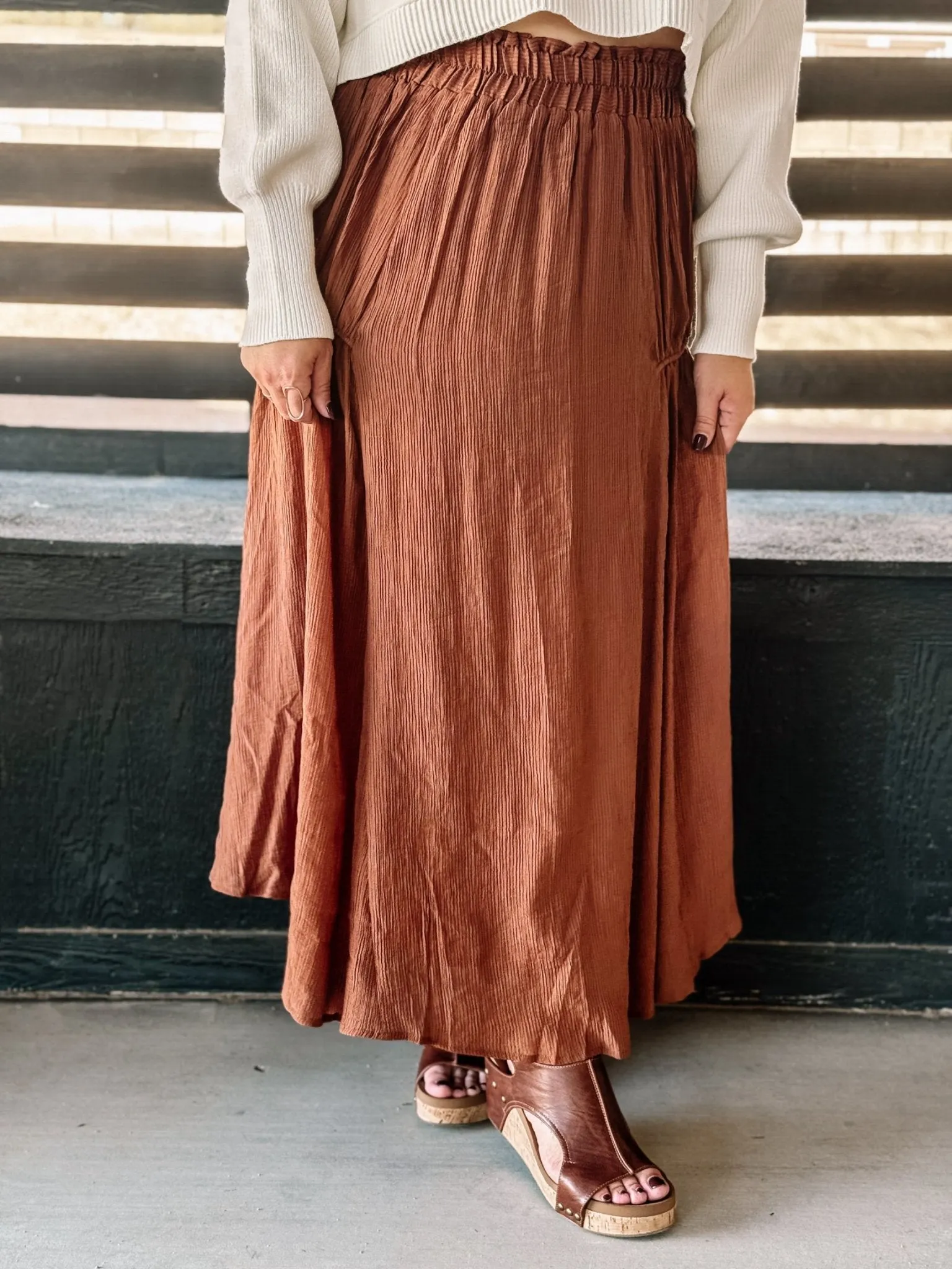 Wagon Wheel Boho Western Midi Skirt