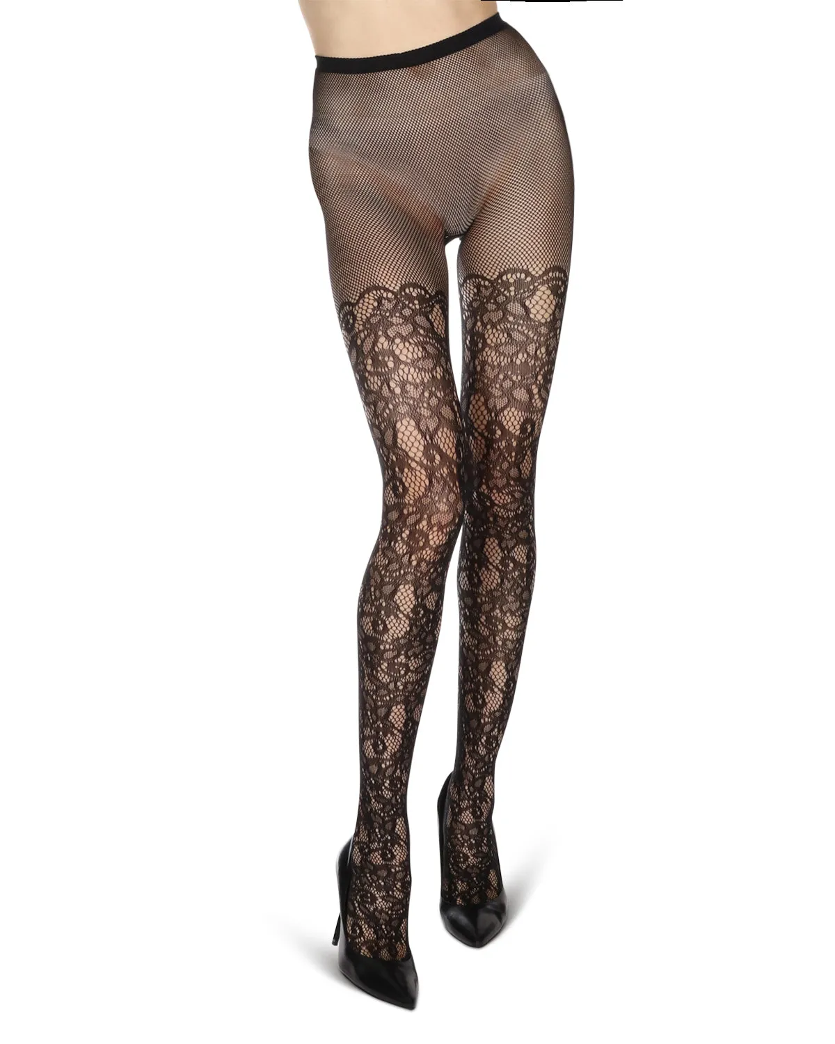 Women's Artistic Garden Nylon Net Tights