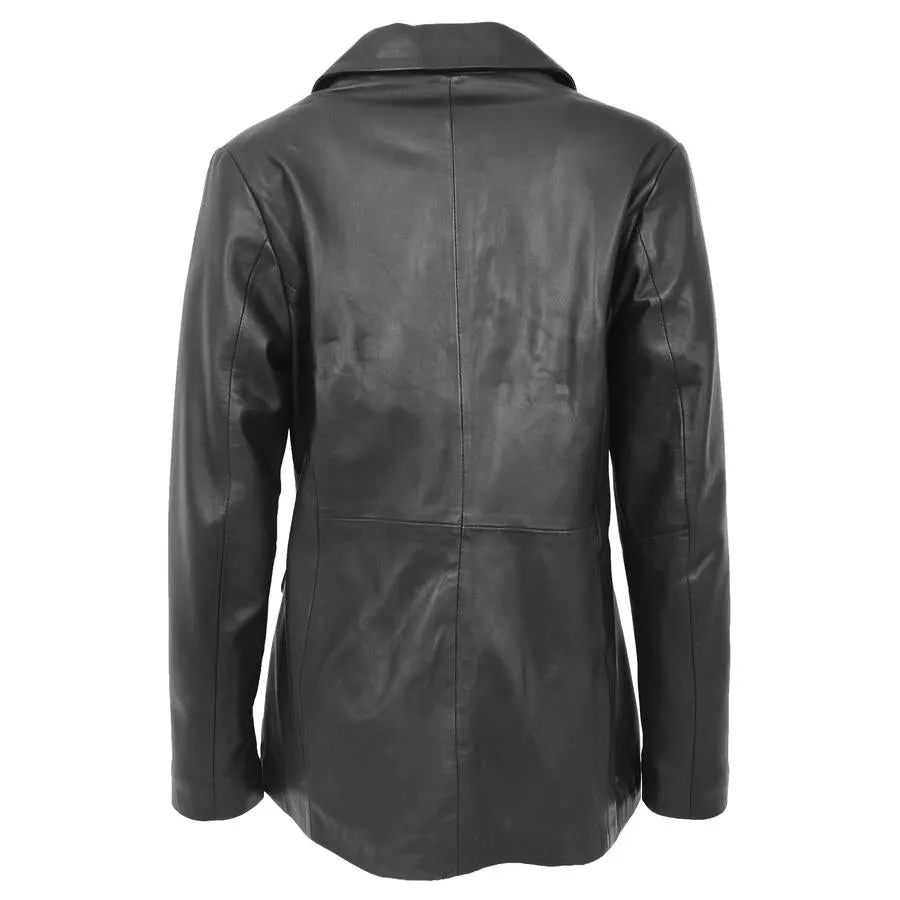 Women’s Black Classic Leather Blazer