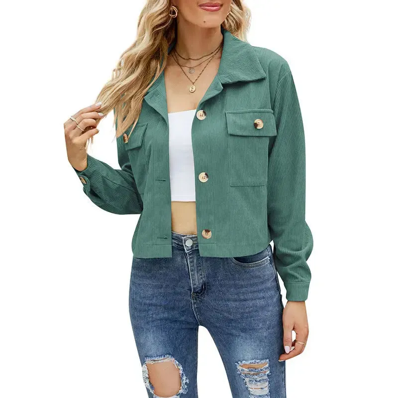 Women's Casual Long-sleeved Short Jacket