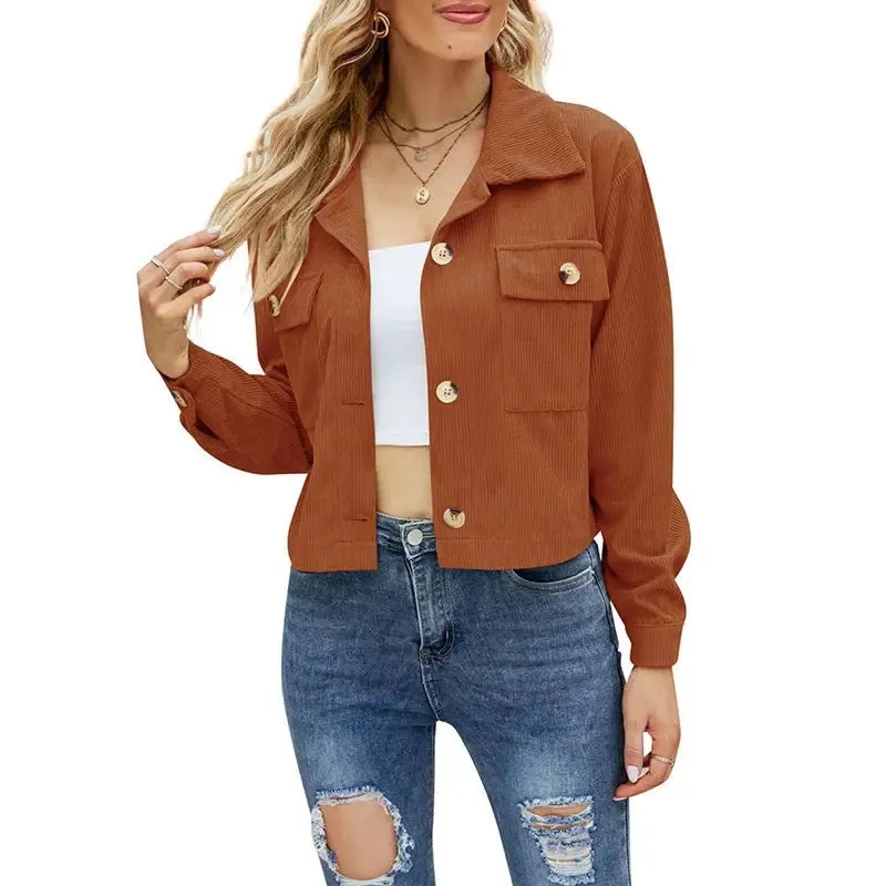 Women's Casual Long-sleeved Short Jacket