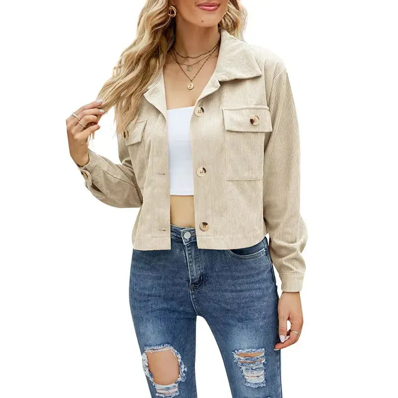 Women's Casual Long-sleeved Short Jacket