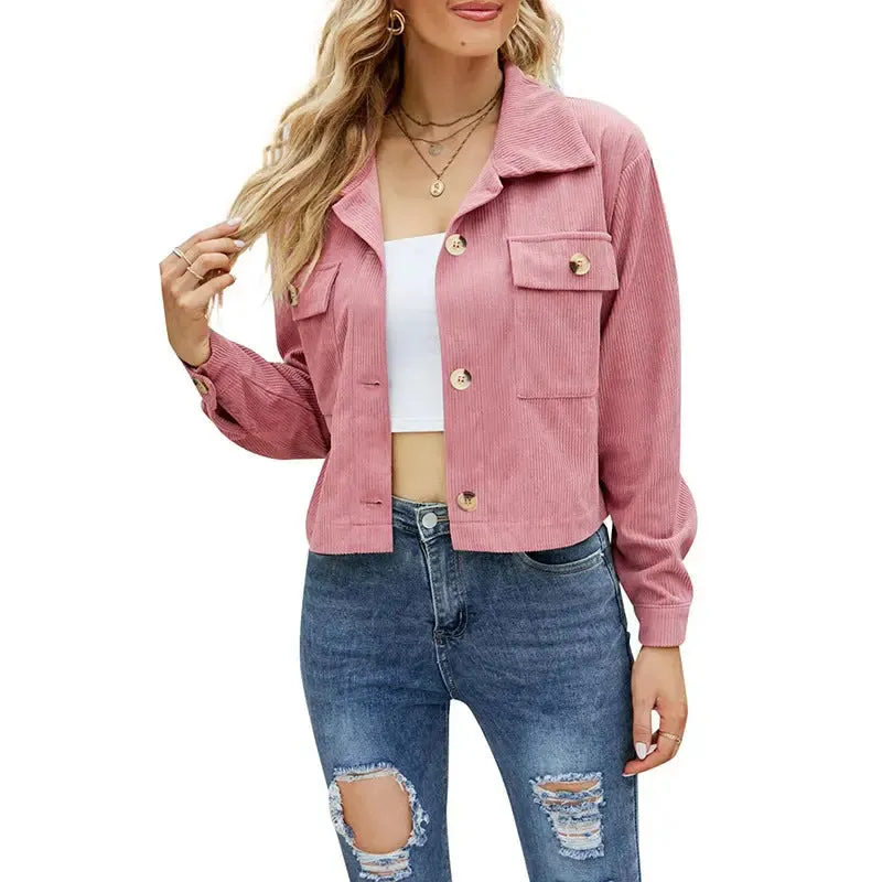 Women's Casual Long-sleeved Short Jacket