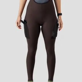 Women's Thermal Droptail Cargo Bib Tight - Midnight Plum